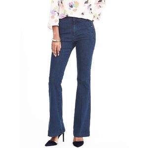 Banana Republic Sailor Flare Side Button Jeans